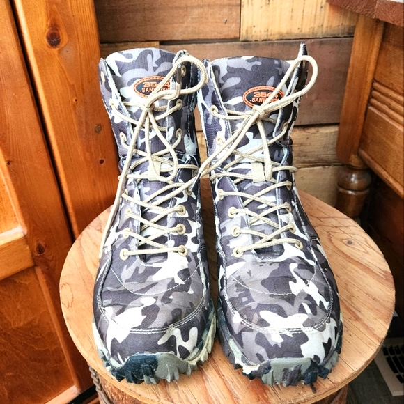 MILITARY & TACTICAL HIKING CAMO HUNTING BOOTS MENS-LIGHTWEIGHT - Picture 3 of 7